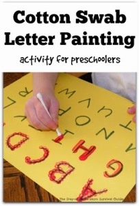 Cotton Swab Letter Painting